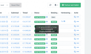 Altijd overzicht van je factuur email status